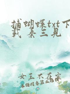捕蝴蝶txt下载 秦三见
