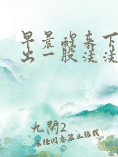 早晨醒来下体流出一股淡淡的黄水腥臭