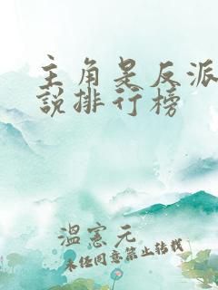 主角是反派的小说排行榜