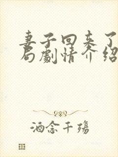 妻子回来了大结局剧情介绍