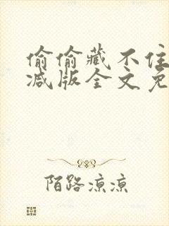 偷偷藏不住未删减版全文免费阅读
