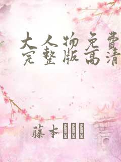 大人物免费观看完整版高清在线观看