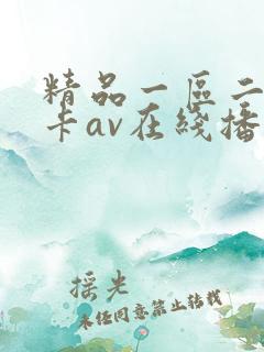 精品一区二区不卡av在线播放