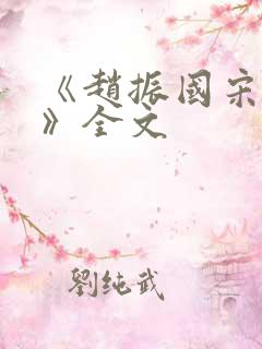 《赵振国宋婉清》全文