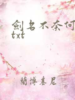 剑名不奈何小说txt