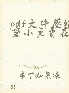 pdf文件压缩变小免费在线