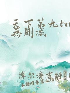 天下第九txt无删减