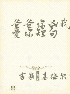 爸爸你凶我我也爱你短句