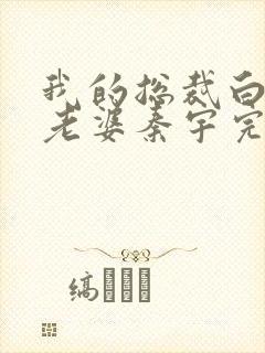 我的总裁白富美老婆秦宇完结