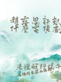 赵露思许凯演过什么电视剧