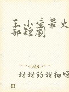 王小亿最火的十部短剧