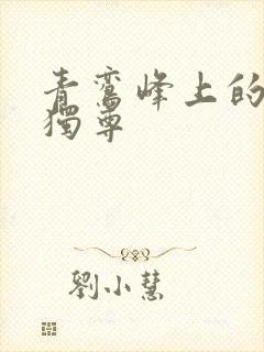 青鸾峰上的一剑独尊