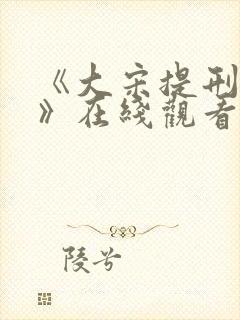《大宋提刑官2》在线观看