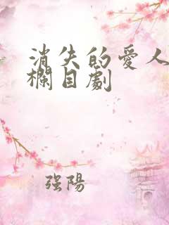 消失的爱人普法栏目剧