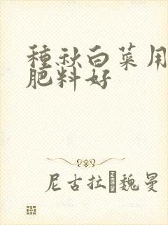 种秋白菜用什么肥料好