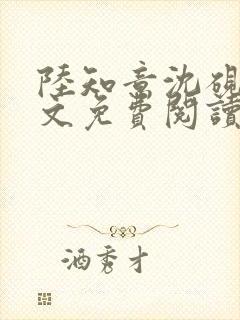 陆知意沈砚辞全文免费阅读