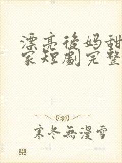 漂亮后妈甜翻全家短剧完整版