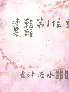 清朝第1位皇帝是谁