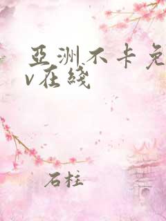 亚洲不卡免费av在线
