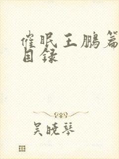 催眠王鹏篇全文目录