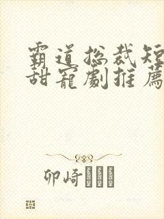 霸道总裁短剧 甜宠剧推荐