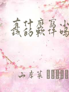 有什么写小说赚钱的软件吗
