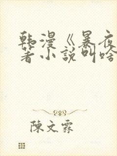 韩漫《暴夜》原著小说叫啥