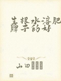 生根水溶肥哪个牌子的好