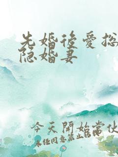 先婚后爱总裁的隐婚妻
