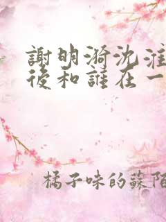 谢明漪沈淮舟最后和谁在一起了