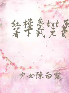 红楼梦txt原著下载免费