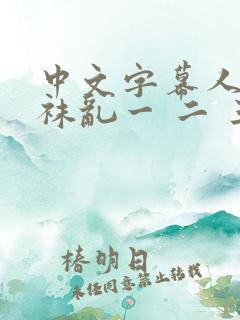 中文字幕人妻丝袜乱一 二 三区