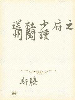 送杜少府之任蜀州阅读