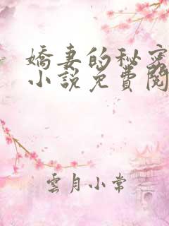 娇妻的秘密陈静小说免费阅读