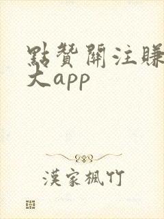 点赞关注赚钱十大app