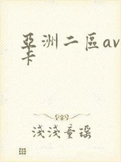 亚洲二区av不卡