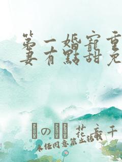 第一婚宠重生娇妻有点甜免费阅读