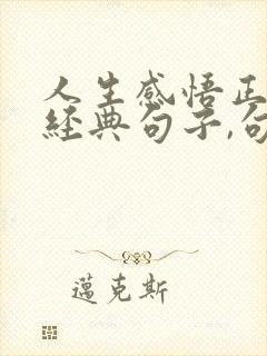 人生感悟正能量经典句子,句句精辟有哲理