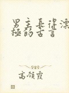 男主长得漂亮至极的古言