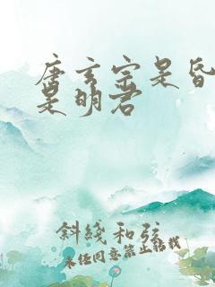 唐玄宗是昏君还是明君