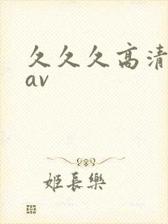 久久久高清不卡av