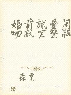 婚前试爱周秀娜吻戏完整版
