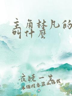 主角林凡的小说叫什么
