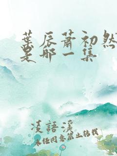 叶辰萧初然离婚是哪一集