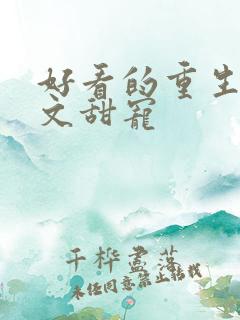 好看的重生军婚文甜宠