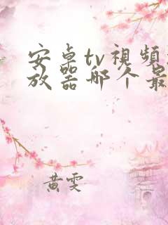 安卓tv视频播放器哪个最好用