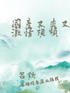国产又爽又黄的激情视频