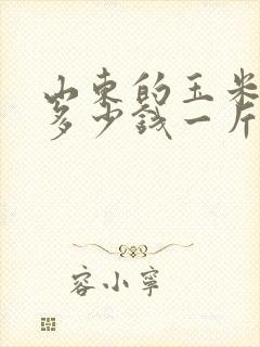 山东的玉米现在多少钱一斤
