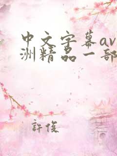 中文字幕av亚洲精品一部二部