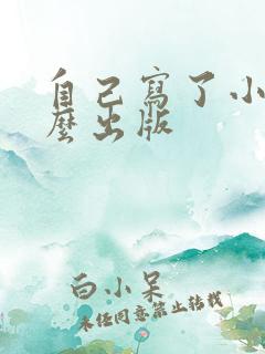 自己写了小说怎么出版